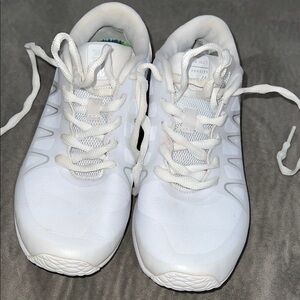 Cheerleading Varsity White Lace-Up Athletic Sneakers